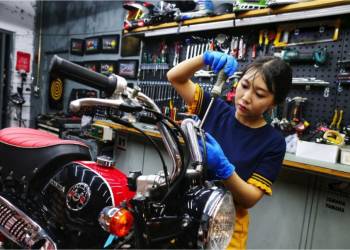 Giải pháp các thiết bị cầm tay sửa chữa xe máy của Oshima